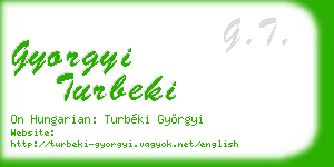 gyorgyi turbeki business card