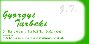 gyorgyi turbeki business card